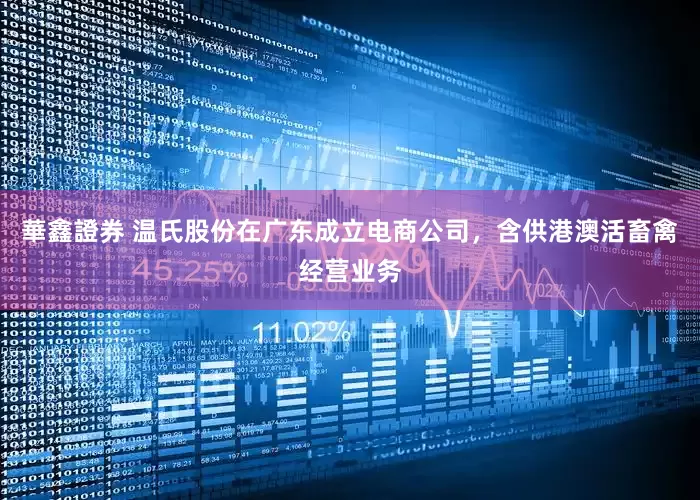 華鑫證券 温氏股份在广东成立电商公司，含供港澳活畜禽经营业务